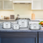 سرویس قابلمه استیل ۸ پارچه عرشیا مدل SS768-3377 - تصویر 2
