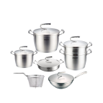 سرویس قابلمه ۱۲ پارچه استیل اروپایی عرشیا مدل SS612-3001