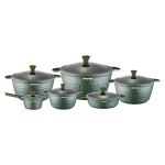 سرویس قابلمه ۱۲ پارچه چدن سبز عرشیا مدل CO110-2971