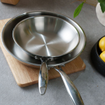 ماهی تابه تک دسته بدون درب استیل 30 سانتی عرشیا SS160-3568 - Image 2