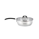 ماهیتابه تک‌دسته دو درب ۲۴ سانتی‌متر استیل عرشیا مدل SS478-3084