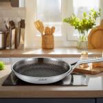 ماهی‌تابه استیل کف لیزری ۲۴ سانتی‌متر عرشیا مدل SS050-3165 - تصویر 2