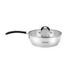 ماهی‌تابه تک‌دسته استیل ۲۸ سانتی‌متر دو درب عرشیا مدل SS478-3085