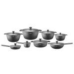 سرویس قابلمه ۱۶ پارچه چدن طرح الماسی عرشیا مدل CO110-3301