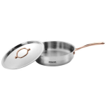 سرویس قابلمه 12 پارچه استیل دسته مسی عرشیا مدل SS064-2699 - تصویر 2