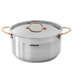 سرویس قابلمه 12 پارچه استیل دسته مسی عرشیا مدل SS064-2699 - تصویر 3
