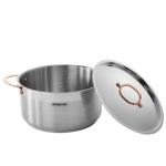 سرویس قابلمه 12 پارچه استیل دسته مسی عرشیا مدل SS064-2699 - تصویر 7