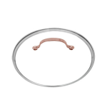 ماهیتابه استیل دو دسته عرشیا به‌همراه دو درب (استیل و شیشه‌ای) 28 سانتی‌متر مدل SS014-3311 - تصویر 2