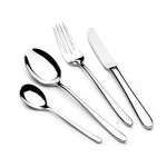 سرویس قاشق و چنگال ۲۶ پارچه نقره‌ای براق عرشیا مدل TM1401M-3482 به‌همراه استند