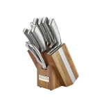 سرویس کارد و چاقو 10 تکه عرشیا مدل KS272-3942 با پایه چوبی